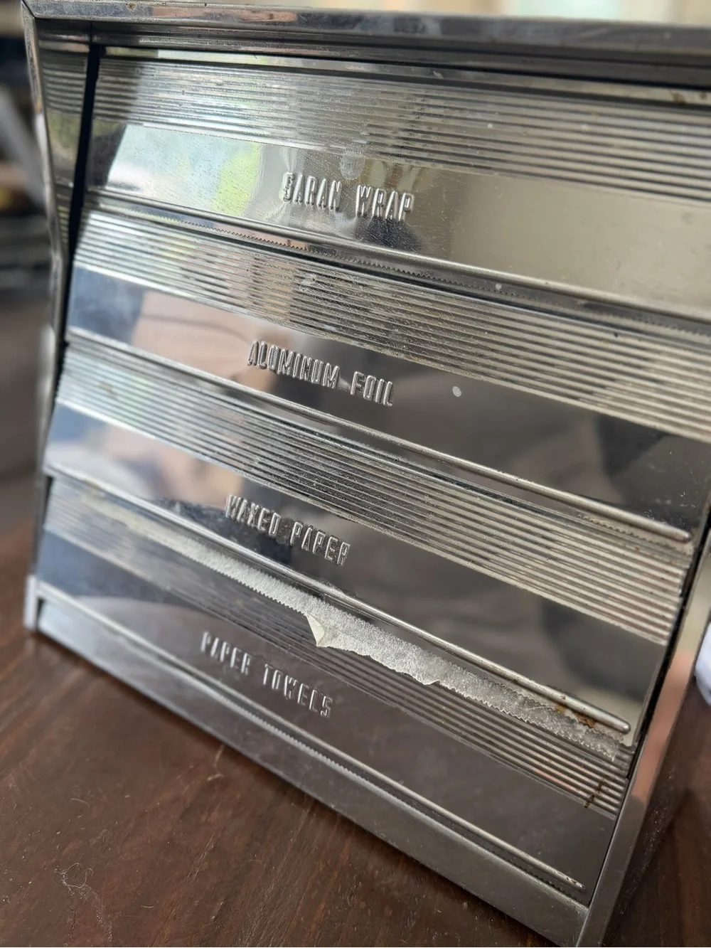 Vintage Speco Krestline Atomic Chrome Kitchen Dispenser - 4 Roll